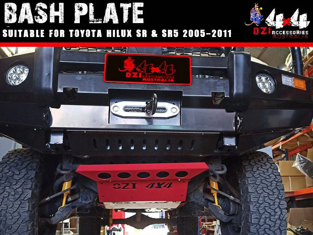 2 pcs Bash Plate Red Suitable For Toyota Hilux 2005-2015 Type II - Image 12