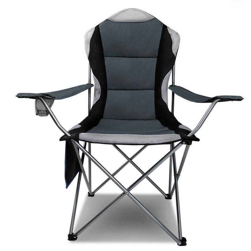 2 x Folding Camping Chairs Weisshorn Outdoor Beach Fishing BBQ (Online Only) - Image 3