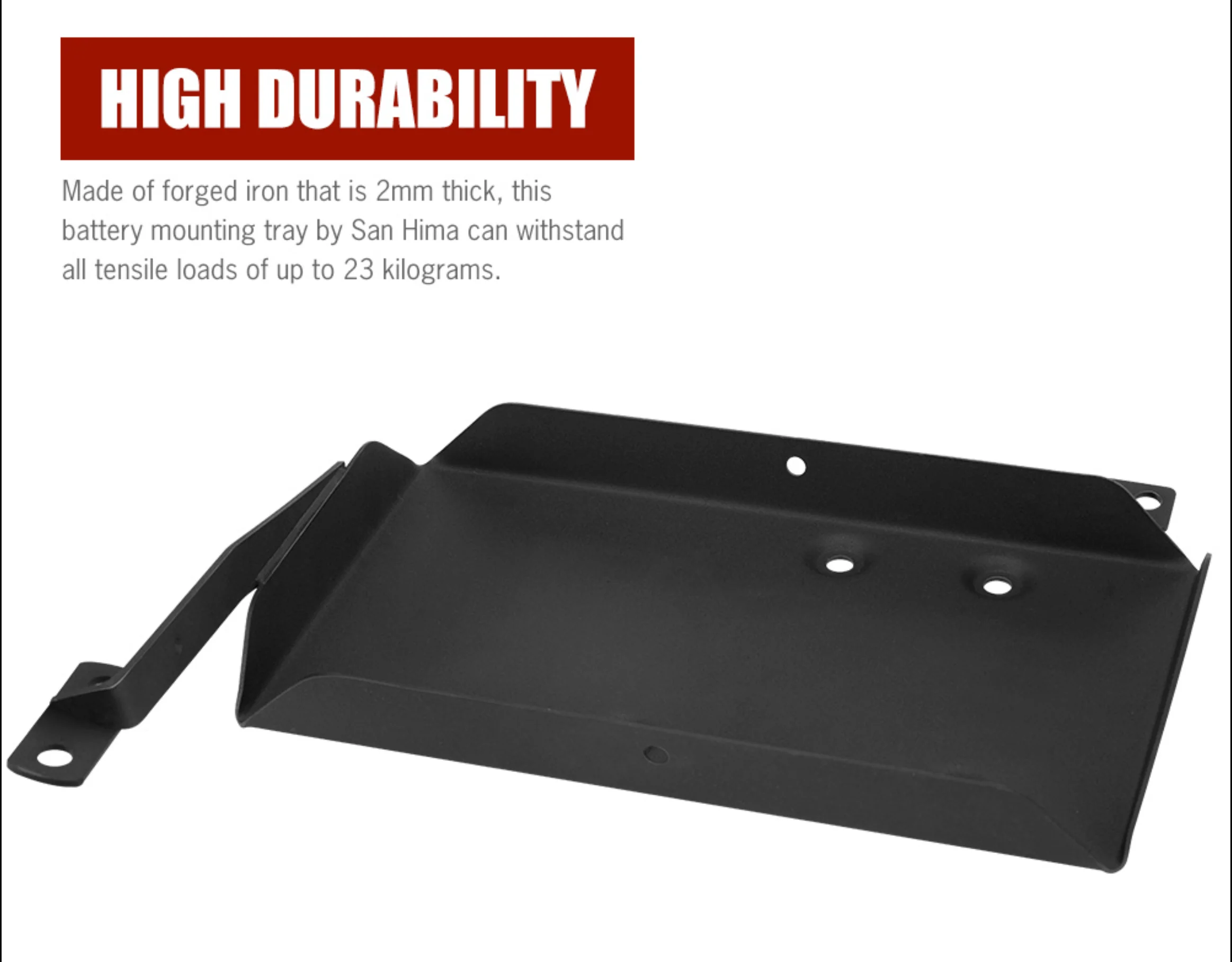 Black Dual Battery Tray Suits Nissan Patrol GU 1998 -2015 (Online Only) - Image 5
