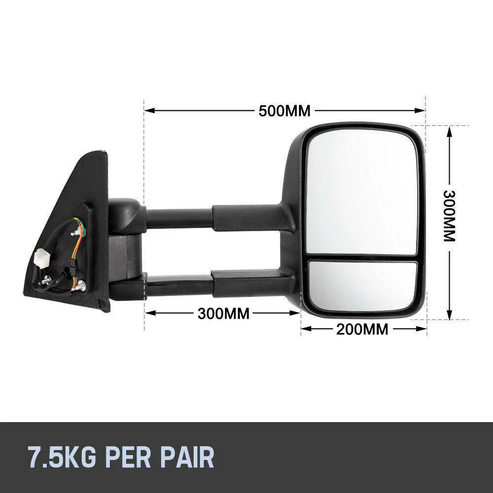 Extendable Towing Mirrors Suits Nissan Navara NP300 (Blinker) - Image 16