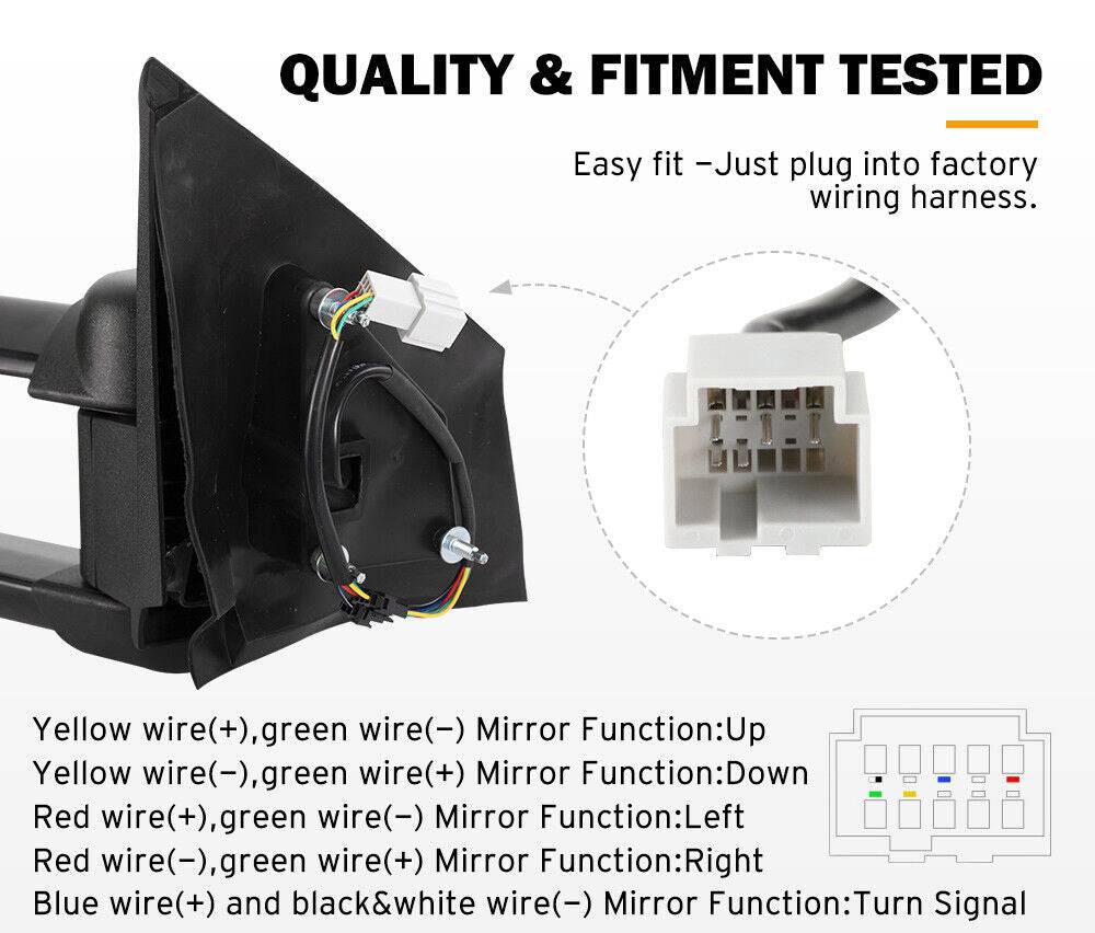 Extendable Towing Mirrors Suits Nissan Navara NP300 (Blinker) - Image 22