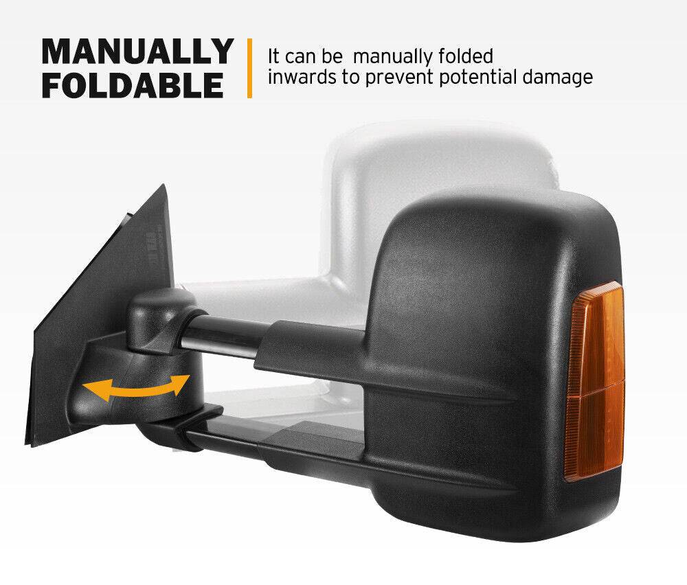 Extendable Towing Mirrors Suits Nissan Navara NP300 (Blinker) - Image 5