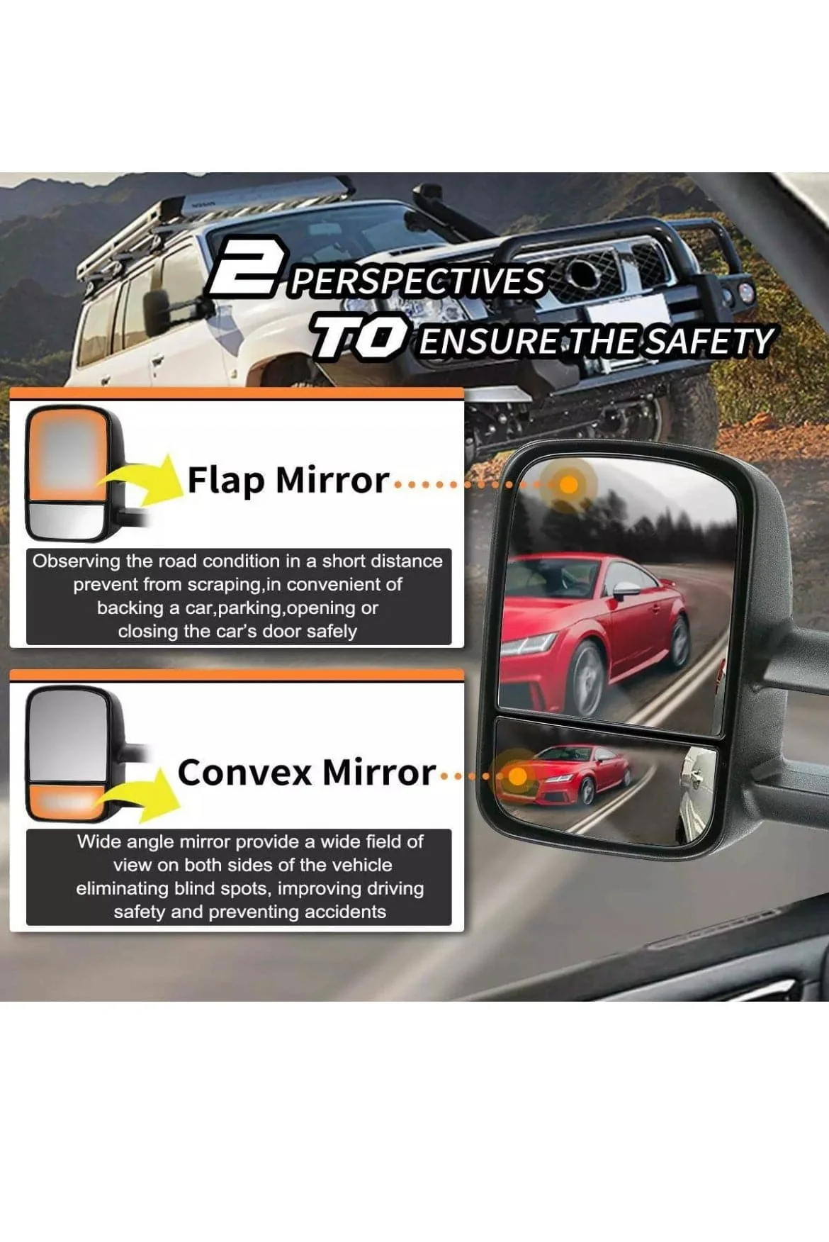 Extendable Towing Mirror Suitable For Toyota Hilux 2005-2015 (Blinker) - Image 15